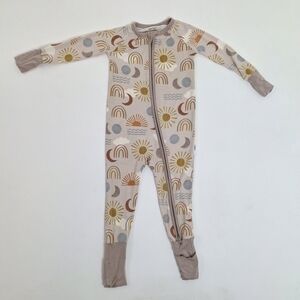 Little Sleepies Desert Sunrise Sun, Moon & Rainbow Bamboo Onesie